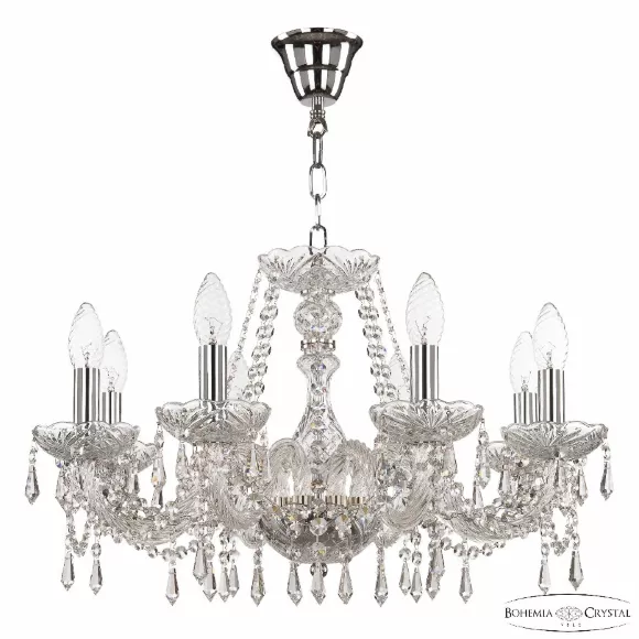 Подвесная люстра Bohemia Ivele Crystal 104/8/195 Ni Подвесная люстра Bohemia Ivele Crystal 104/8/195 Ni