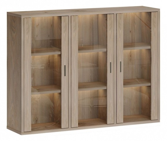 Тумба-витрина Домино СУ(ш3в1)+3ФС MER_SUsh3v1-3FS-N-nelson