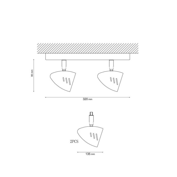 Спот Lucia Tucci Punto Punto 193.2 Grigio, GU10, 100W, коричневый