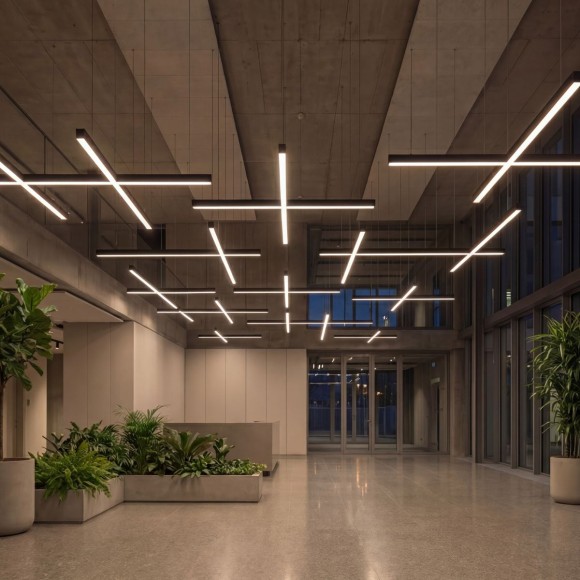 Линейный подвесной светильник Uniel ULO-N10A-20W/6500K/L60 IP40 BLACK UL-00013254