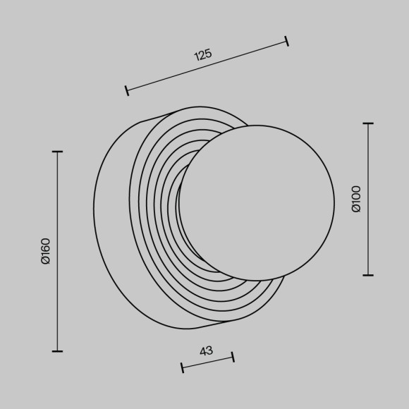 Настенный светильник Maytoni Careless MOD403WL-01GR1