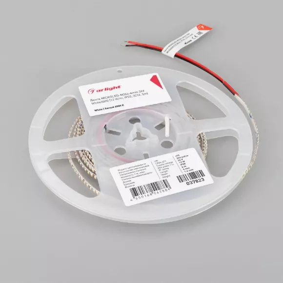 Светодиодная лента Arlight MICROLED-M266-4mm 24V White6000 12 W/m, IP20, 2216, 5m 037823