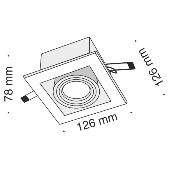 Встраиваемый светильник Maytoni Metal DL008-2-01-S