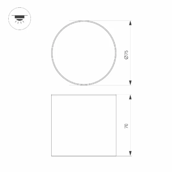 Накладной светильник Arlight SP-CYLINDO-R75-7W Day4000 (BK, 110 deg, 230V) 043965 Накладной светильник Arlight SP-CYLINDO-R75-7W Day4000 (BK, 110 deg, 230V) 043965