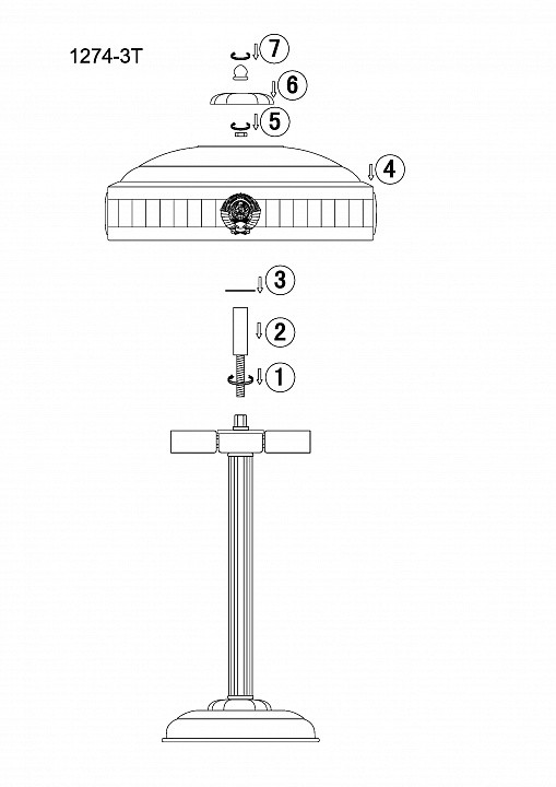 Настольная лампа Favourite Cremlin 1274-3T