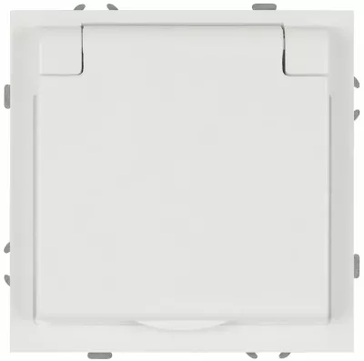 Розетка ЭРА Galaxy 15-2103-01 c заземлением 2P+E Schuko со шторками с крышкой 16А-250В IP20 белый Б0070659