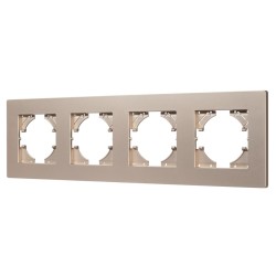 Рамка на 4 поста пластиковая Arlight FRM-PERIO-PL-4-GD 049761