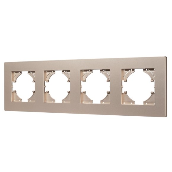 Рамка на 4 поста пластиковая Arlight FRM-PERIO-PL-4-GD 049761