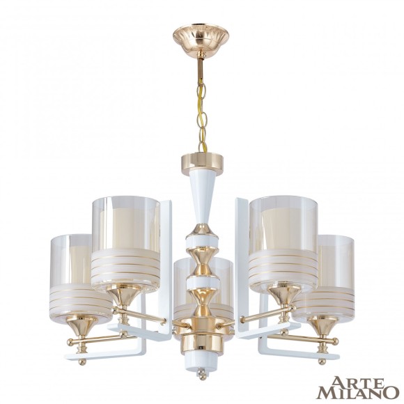 Подвесная люстра Arte Milano Florentia-6087 306087/5 Wh/Gd