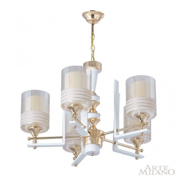 Подвесная люстра Arte Milano Florentia-6087 306087/5 Wh/Gd