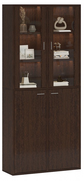 Шкаф-витрина Домино СУ(ш2в2)+2ФС+2ФГ MER_SUsh2v2-2FS-2FG-V-venge