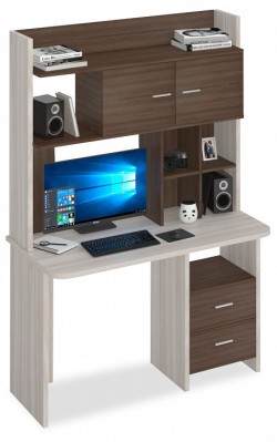 Стол компьютерный Домино Lite СКЛ-Прям120Р+НКЛХ-120 MER_SKL-Pryam120R-NKLH-120-KSH-CH