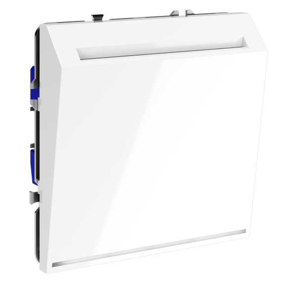 Выключатель встраиваемый Voltum S70 карточный 16А, (белый глянцевый) VLS010701