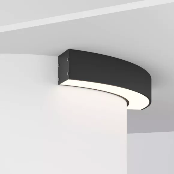 Радиусный профиль Maytoni Led strip ALM-3535R-B-D-90°-0.3M, Черный, Алюминий, Германия Радиусный профиль Maytoni Led strip ALM-3535R-B-D-90°-0.3M, Черный, Алюминий, Германия