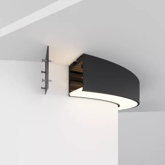 Радиусный профиль Maytoni Led strip ALM-3535R-B-D-90°-0.3M, Черный Радиусный профиль Maytoni Led strip ALM-3535R-B-D-90°-0.3M, Черный