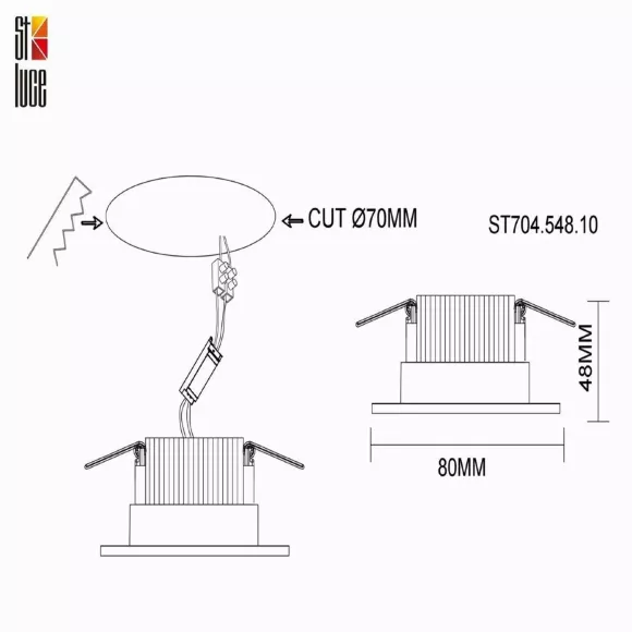 Встраиваемый светильник ST Luce ST704 ST704.548.10 Встраиваемый светильник ST Luce ST704 ST704.548.10