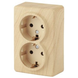 Розетка 2х2P+E Schuko со шторками ЭРА Эксперт 11-2206-11 Б0020696