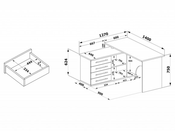 Стол компьютерный КСТ-109Л SK_KST109LS5b