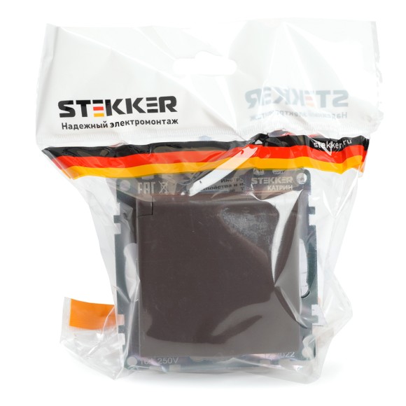 Розетка 1-местная с защитной шторкой Stekker Катрин GLS16-7112-04 49029