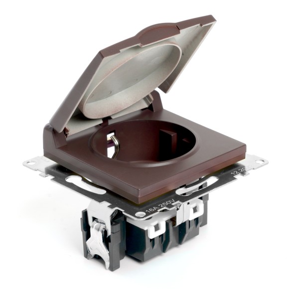 Розетка 1-местная с защитной шторкой Stekker Катрин GLS16-7112-04 49029