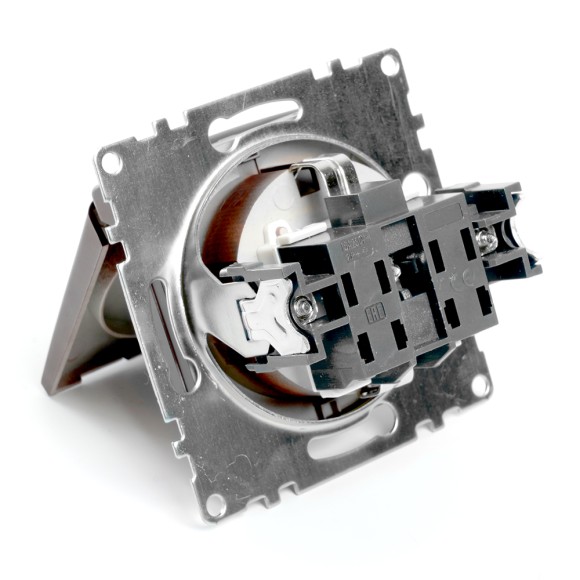 Розетка 1-местная с защитной шторкой Stekker Катрин GLS16-7112-04 49029