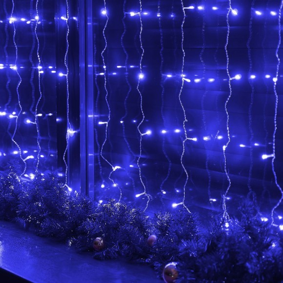 Гирлянда Занавес Uniel ULD-C3020-160/DTA BLUE IP20 UL-00012125