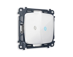 Комплект механизма 2-кл выключателя с подсветкой Ambrella Volt Omega (OP1040, VM115, G17B) MO104020