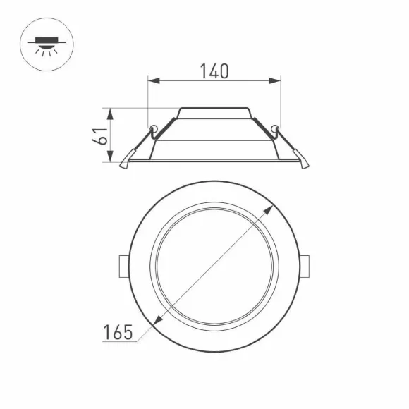 Встраиваемый светильник Arlight IM-Cyclone-R165-18W Warm3000 023213(2) Встраиваемый светильник Arlight IM-Cyclone-R165-18W Warm3000 023213(2)