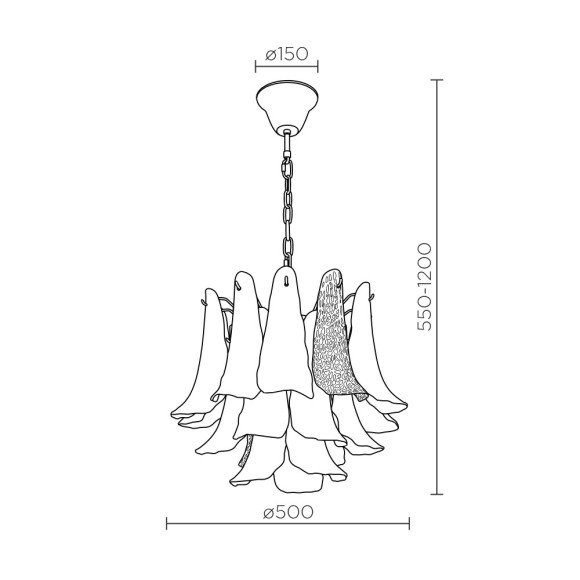 Подвесная люстра Modelux ML.6777.7P GD