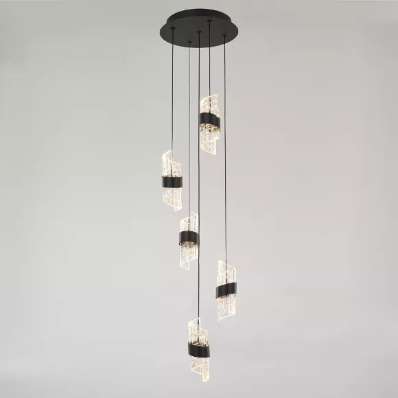 Каскадная люстра DeLight Collection MD23001022-5A matt black