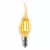 Лампа светодиодная филаментная Volpe E14 5W Свеча на ветру янтарная LED-CW35-5W/AMBER/E14/VLF UL-00009158