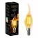 Лампа светодиодная филаментная Volpe E14 5W Свеча на ветру янтарная LED-CW35-5W/AMBER/E14/VLF UL-00009158