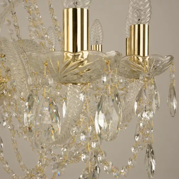 Подвесная люстра Bohemia Ivele Crystal 105/12/240 G, декоративные элементы крупным планом Подвесная люстра Bohemia Ivele Crystal 105/12/240 G, декоративные элементы крупным планом