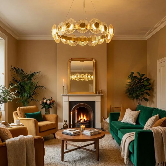 Подвесная светодиодная люстра Citilux Jantar CL240173