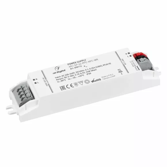 Блок питания Arlight ARJ-SP-36-PFC-NFC-WR (36W, 3-50V, 0.15-0.9A) 050112