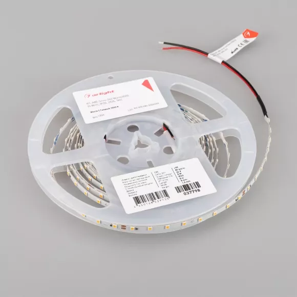 Светодиодная лента Arlight RT-A80-5mm 24V Warm3500 (5 W/m, IP20, 2835, 5m) 037798 Светодиодная лента Arlight RT-A80-5mm 24V Warm3500 (5 W/m, IP20, 2835, 5m) 037798