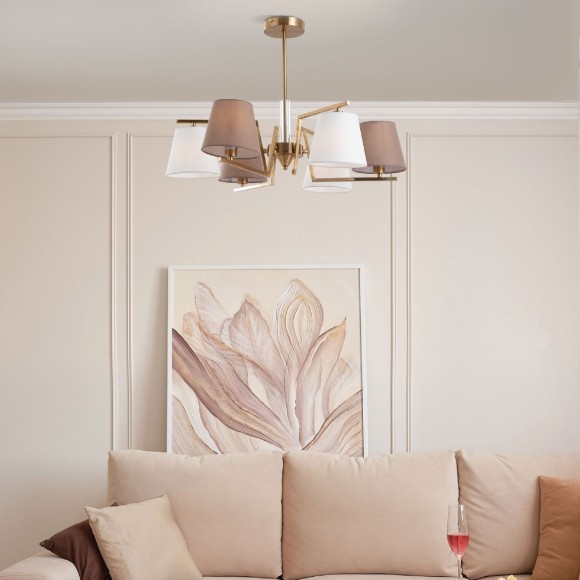 Люстра на штанге Eurosvet Ozark 60149/6 латунь a064975