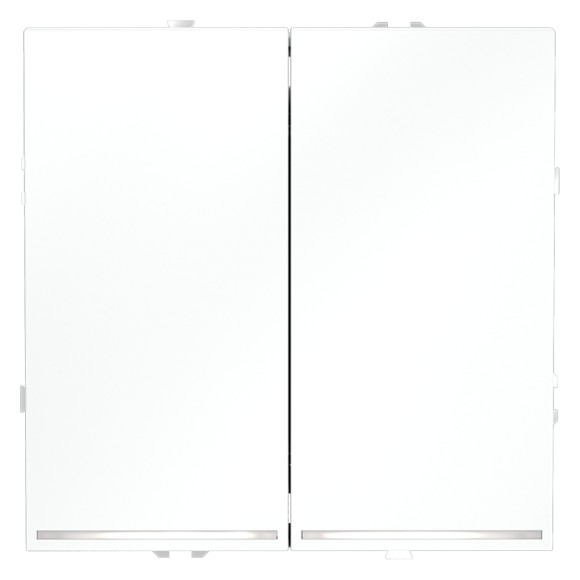 Проходной переключатель двухклавишный с подсветкой Voltum S70 VLS020402