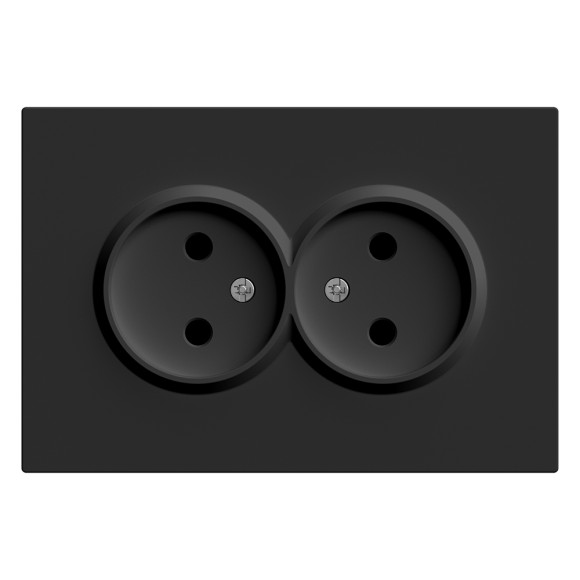 Розетка 2-местная с защитной шторкой Stekker RST16-5116-05 Эмили 49851