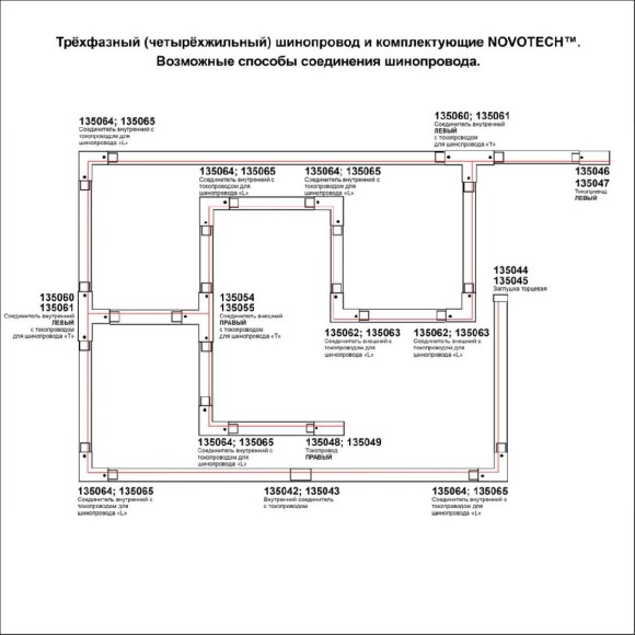Шинопровод трехфазный Novotech Port 135236