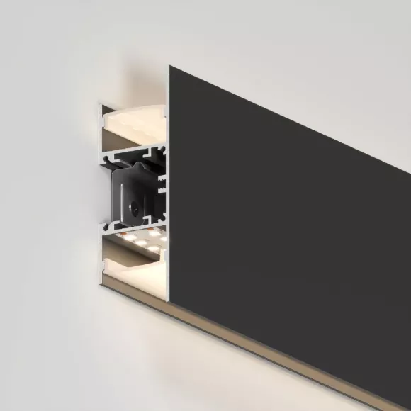 Алюминиевый профиль Arlight WALL-2575-DUAL-2000 ANOD BLACK 052332 Алюминиевый профиль Arlight WALL-2575-DUAL-2000 ANOD BLACK 052332