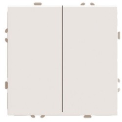 Переключатель перекрестный 2-клавишный (механизм) Stekker Эмили 250В 10А RSW10-5111-08 кашемир soft touch