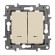 Переключатель двухклавишный Legrand Etika с подсветкой 10A 250V слоновая кость 672316