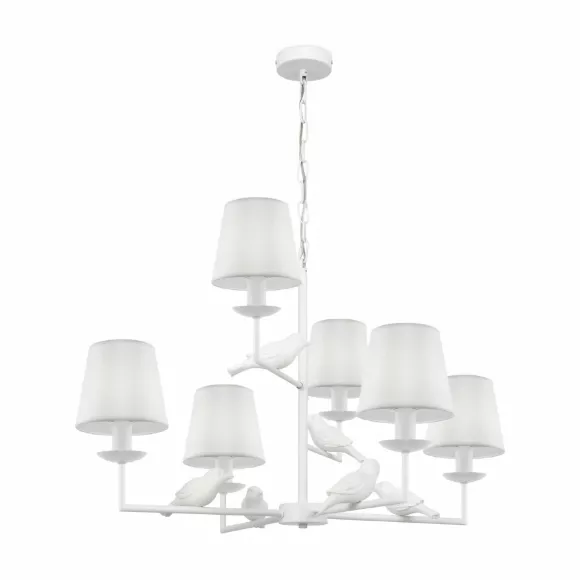 Подвесная люстра Freya Comfy FR5270PL-06W, Модерн, Белый Подвесная люстра Freya Comfy FR5270PL-06W, Модерн, Белый