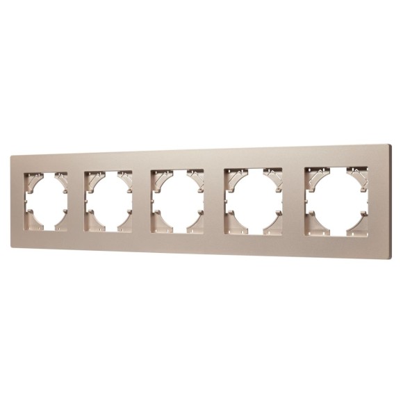 Рамка на 5 постов пластиковая Arlight FRM-PERIO-PL-5-GD 049765