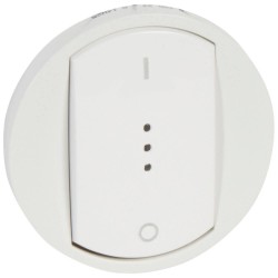 Лицевая панель Legrand Celiane выключателя одноклавишного с подсветкой белая 068023