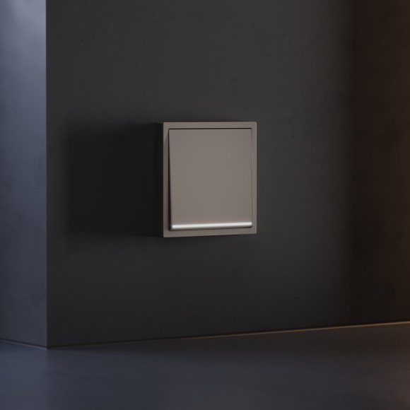 Клавиша для выключателя/переключателя одноклавишного с подсветкой Voltum S70 (капучино) VLS000214