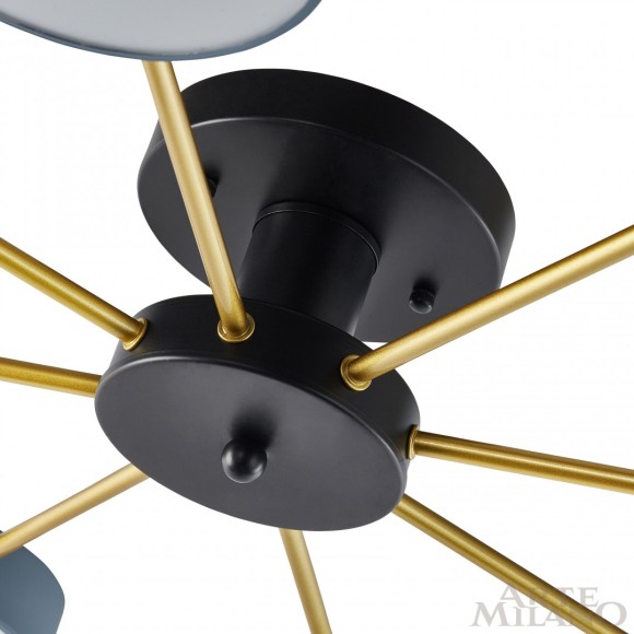 Потолочная светодиодная люстра Arte Milano FERRARA 252006/8 Bk/Gr