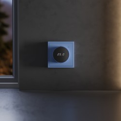 Терморегулятор электронный Voltum S70 с индикацией и датчиком, для теплого пола, (деним) VLS070115