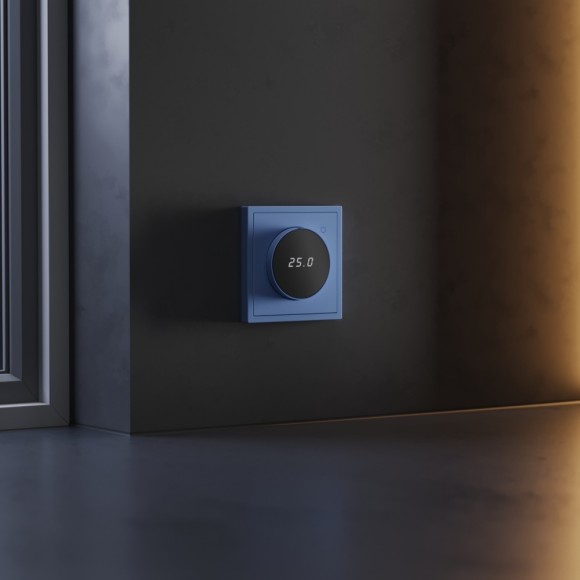 Терморегулятор электронный Voltum S70 с индикацией и датчиком, для теплого пола, (деним) VLS070115